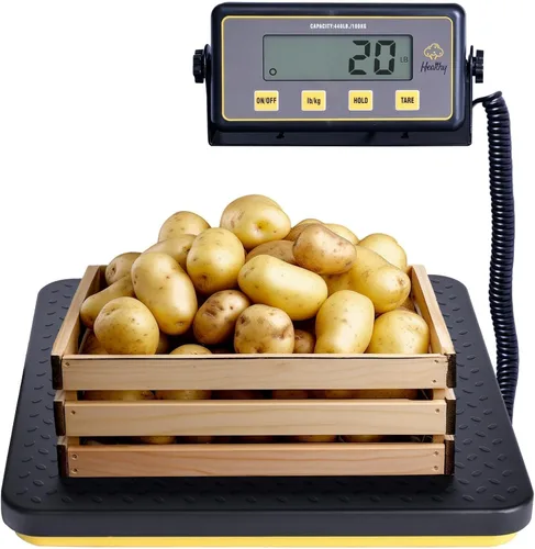 Vista 8 de Báscula de recepción digital de 150 libras con plataforma de aluminio antideslizante, báscula de alimentos de alta precisión