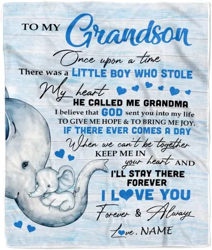 Vista 35 de Manta personalizada con texto en inglés «To My Grandson from Grandma Grandpa You Will Never Lose Lion Nison», manta de forro polar personalizada
