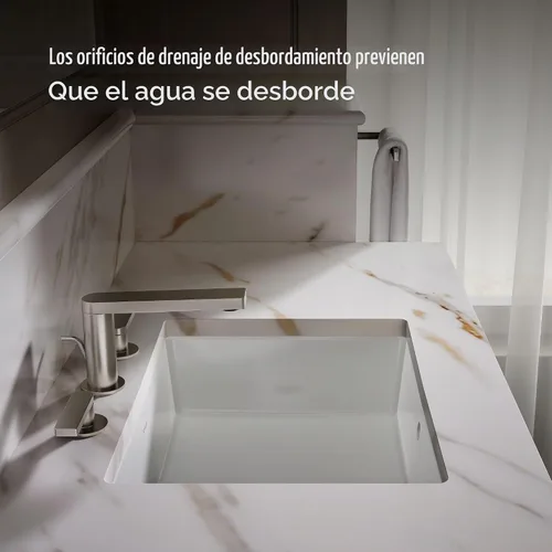 Vista 6 de KOHLER 2882-0 Verticyl Lavabo de baño rectangular de montaje inferior, 19 3/4", Blanco