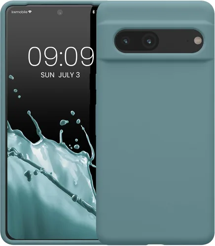 Vista 8 de kwmobile Funda compatible con Google Pixel 7 - Funda de silicona TPU con acabado suave - Piedra antigua