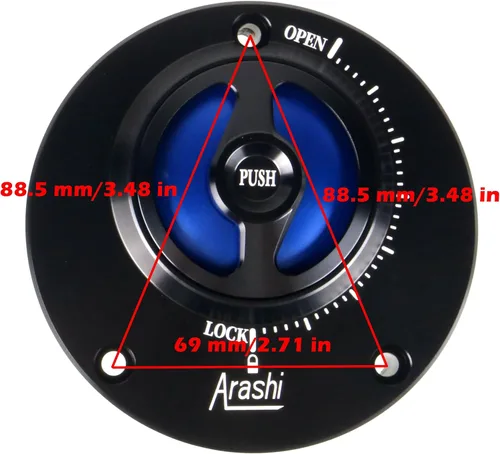Vista 5 de Tapas de depósito de combustible de motocicleta para Yamaha R15 R25 R3 R6 R6S R1 MT01 MT07 MT09 MT10 FZ8 FZ6 XJ6 V-max XJR13000 FJR1300 XT660 (negro)