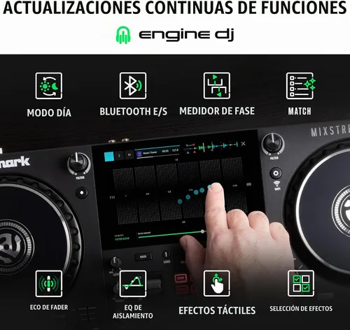 Vista 4 de Numark Mixstream Pro+ Controlador DJ e interfaz DMX para música en vivo, sets de DJ, eventos, producción musical