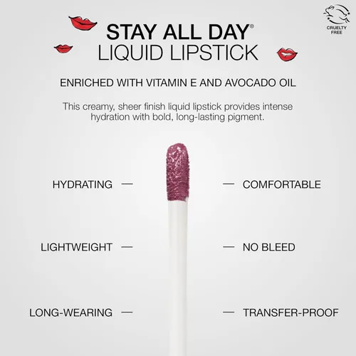 Vista 4 de stila Stay All Day Sheer & Shimmer Liquid Lip Azalea pura