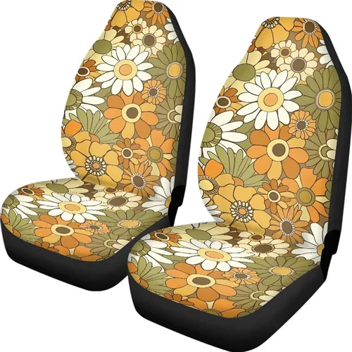 Vista 30 de UNICEU Juego de 2 fundas de cojín para asiento de automóvil, diseño de calavera gótica negra, lavable, accesorios interiores antideslizantes