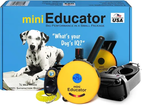 Vista 13 de Educator ET-302 Collar Mini Negro E para Adiestramiento de Perros con Control Remoto - Alcance de 1/2 Milla, Resistente al Agua, 100 Niveles