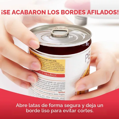 Vista 4 de Kitchen Mama Abrelatas Eléctrico Automático: Abre Tus Latas con Una Simple Pulsación de Botón - Automático, Manos Libres, Borde Liso, Funciona