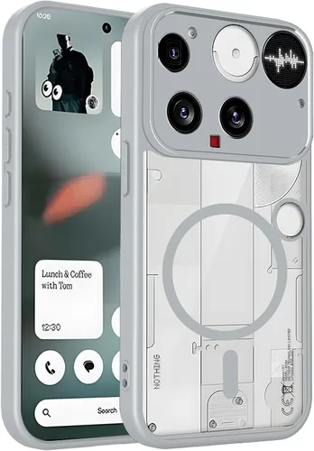 Vista 691 de Funda magnética transparente compatible con Xiaomi 17T, color negro 2 en 1 PC + TPU cubierta de teléfono a prueba de golpes, carcasa protectora