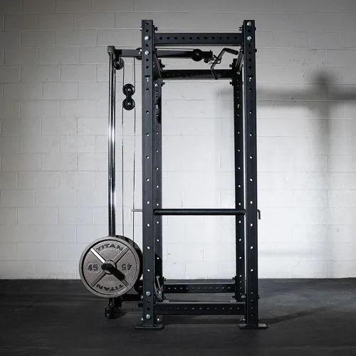 Vista 9 de Titan Fitness Accesorio corto para rack de torre LAT para bastidores de alimentación atornillados serie T-3 y X-3, capacidad de carga olímpica
