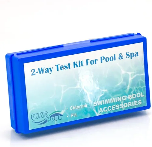 Vista 5 de Kit de prueba química de agua de spa de piscina para prueba de cloro y pH (kit de prueba de 2 vías)