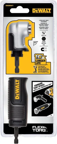 Vista 9 de DEWALT FLEXTORQ Adaptador de taladro de ángulo recto, accesorio 2 en 1 para controlador de impacto (DWAMRAFT) (Paquete de 5)