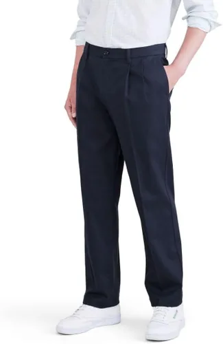 Vista 21 de Classic Fit Signature - Pantalones Iron Free de color caqui con Stain Defender - Plisados (Regular y Big & Tall)