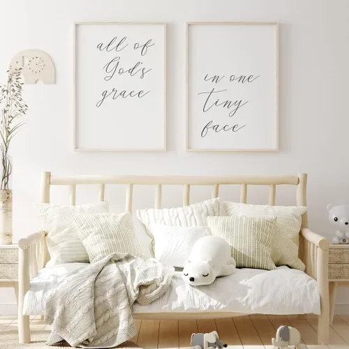 Vista 7 de NATVVA Juego de 2 pósteres con texto en inglés «Hello There Handsome, Good Morning Gorgeous Print»