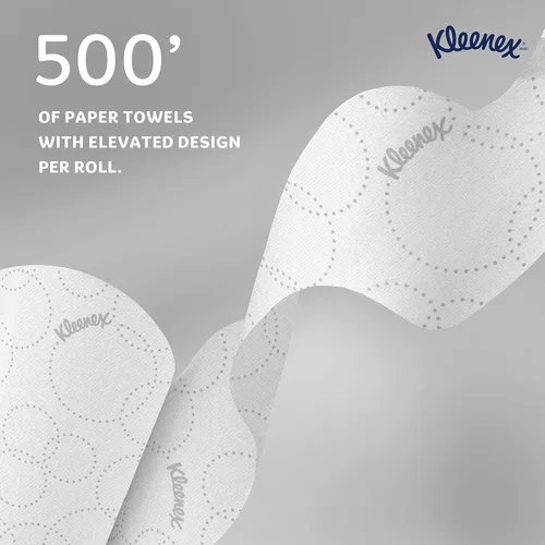 Vista 9 de Kleenex Toallas de Papel en Rollo Duro Profesionales, a Granel (54471), Enrollado Duro, Diseño Elevado, Bolsillos de Absorción Premium, Blanco