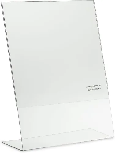 Vista 3 de Source One, marco grueso de acrílico para publicidades con respaldo inclinado color transparente, de 8.5 pulgadas x 11 pulgadas, paquete de 3