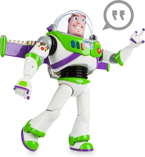 Vista 3 de Disney, Figura de Acción de Buzz Lightyear de Toy Story que Habla 12 pulgadas