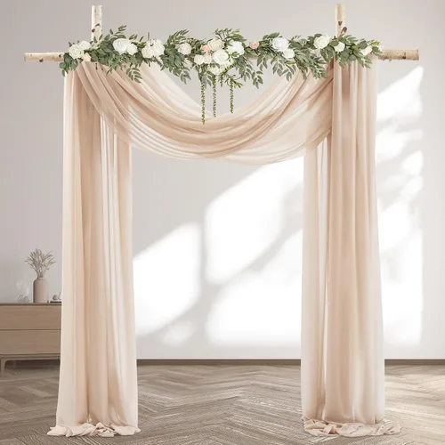 Vista 30 de Tela Negra para Drapeado de Arco de Boda 1 Panel 30'' x 20 Pies Cortinas Negras Tela Transparente Telón de Fondo Telas para Drapeado de Arco