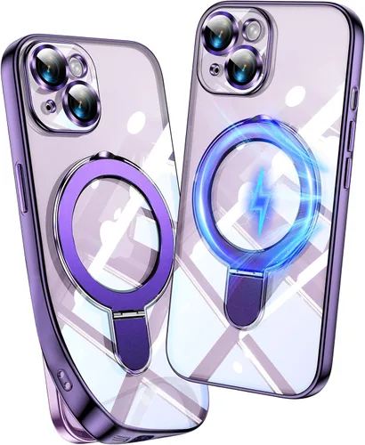 Vista 57 de Funda magnética para iPhone 14 Pro con soporte invisible [compatible con MagSafe] [protector completo de lente de cámara]