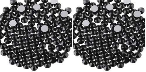 Vista 64 de Beadsland 1440 diamantes de imitación de cristal con parte trasera plana, gemas redondas, ámbar, SS3, 0.047-0.055 in Gemas de vidrio con parte
