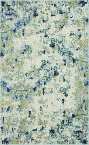 Vista 10 de Unique Loom Chromatic Collection Alfombra de Área - Champagne (2' 2" x 6' Runner, Azul Claro/Azul)