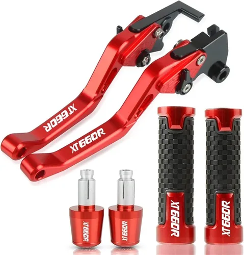 Vista 14 de Palancas de freno Accesorios de motocicleta CNC Palancas de embrague de freno Manillar Manillar Agarres extremos para Yamaha XT660R XT 660R