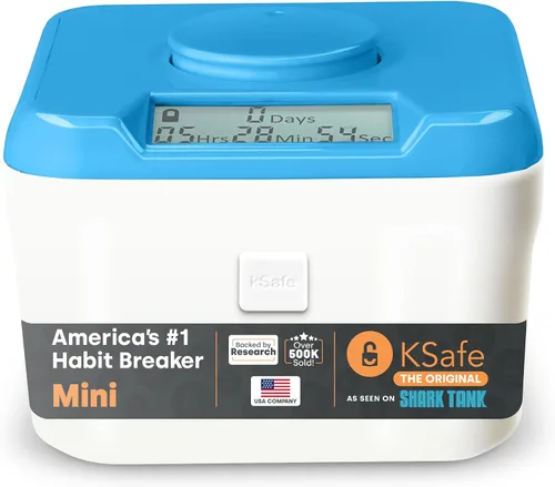 Vista 22 de KSafe - Caja de bloqueo con temporizador para teléfonos, aperitivos y medicamentos, caja fuerte para celulares, cárcel y alimentos con temporizador