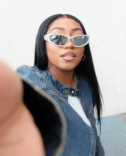 Vista 2 de DUPER Gafas de sol Y2k para mujer, gafas de sol envolventes para mujer, gafas de sol de moda para hombres, gafas de sol rectangulares para mujer