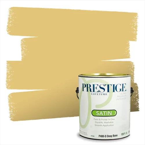 Vista 61 de PRESTIGE Pinturas de pintura exterior e imprimación en uno, 1 galón, plano, combinación comparable de Benjamin Moore* Manzanilla*