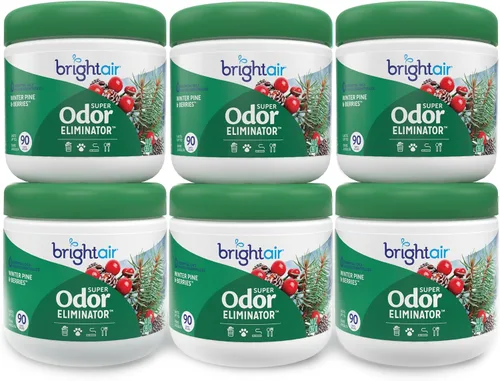 Vista 12 de Bright Air 14 oz. Super eliminador de olores, para espacios medianos, aroma de cítricos frescos, caja de 6, ambientador, aceites esenciales