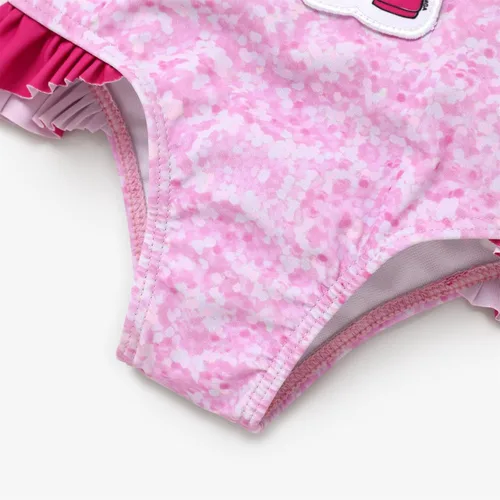 Vista 5 de L.O.L. Surprise! Traje de baño de una pieza para niña, con lazo, mariposa, volantes, verano, piscina, playa, deportes