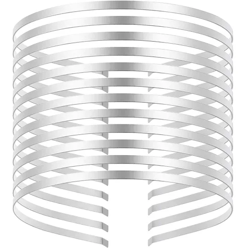 Vista 9 de 12 diademas de metal liso en tono plateado dorado y negro para bricolaje con base de tiara en blanco, bandas para la cabeza, 3 colores, 0.118