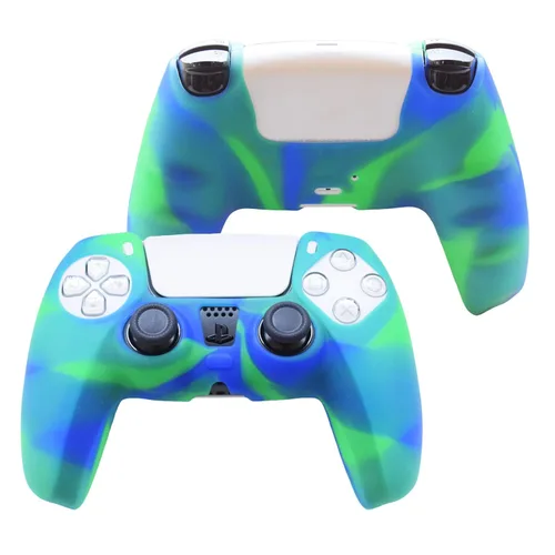 Vista 2 de PS5 Controller Grip,Hikfly Silicone Cover Skin for PS5 Grips Playstation 5 Controller Cover Protector Sleeve Kits Video Games with FPS Pro Thumb