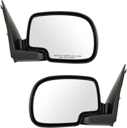 Vista 216 de TRQ Conjunto de 2 piezas de espejo lateral para conductor y pasajero, ajuste eléctrico, sin calefacción, sin memoria, color negro, compatible