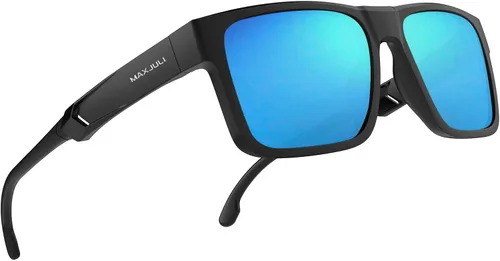 Vista 5 de MAXJULI Sports Polarized Sunglasses for Big Heads Men Women Rectangular Square Frame Glasses 82098210