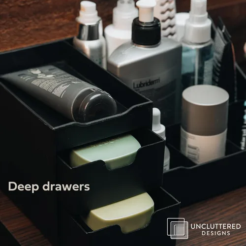 Vista 6 de Despejado diseños Maquillaje Organizador con cajones