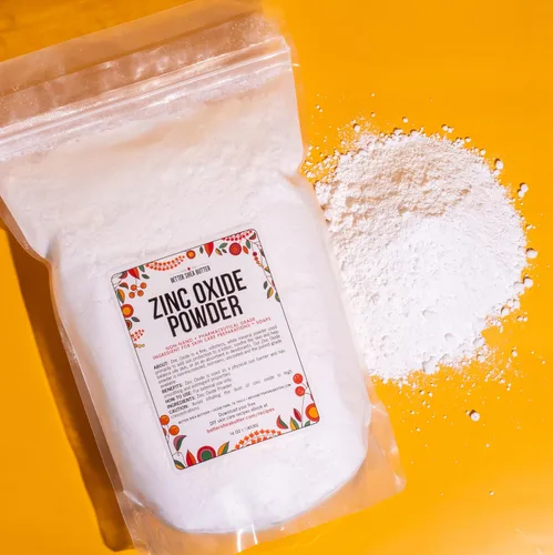 Vista 2 de Polvo de óxido de zinc - No nano, no recubierto, grado farmacéutico - Utilízalo para hacer tu propia crema o ungüento para el acné y el sarpullido