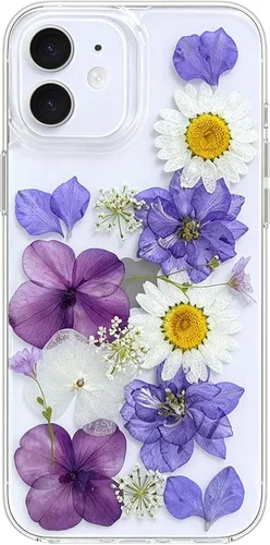 Vista 8 de Abbery - Funda diseñada para iPhone 12/12 Pro con purpurina, transparente y linda con diseño de mariposa, correa para la muñeca, brillante