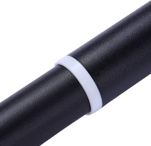 Vista 7 de Perchero industrial de tubería, perchero de ropa de 2 niveles con estantes, barra de ropa de hierro negro desmontable resistente montado