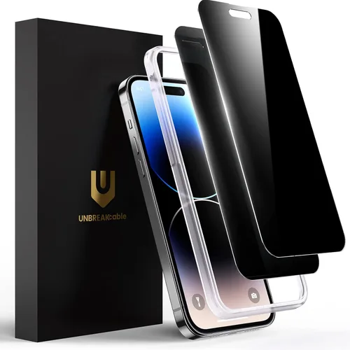 Vista 15 de UNBREAKcable Paquete de 2 protectores de pantalla de privacidad para iPhone 11 Pro Max/Xs Max, vidrio templado inastillable