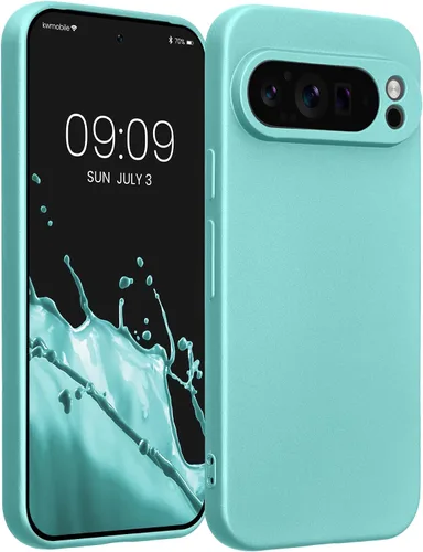 Vista 11 de kwmobile Funda compatible con Google Pixel 9 - Funda protectora delgada de TPU para teléfono - Acabado mate suave - Piedra antigua