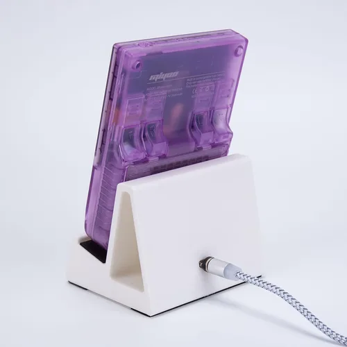 Vista 3 de Miyoo Mini Plus Soporte de carga 3D Impreso Muelle magnético (blanco)