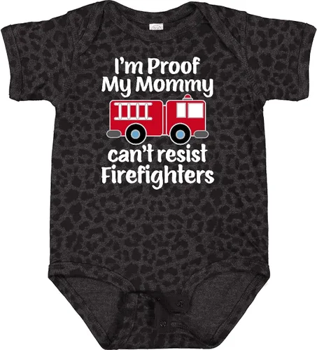 Vista 7 de inktastic Body para bebé bombero y papá bombero 0040 Negro
