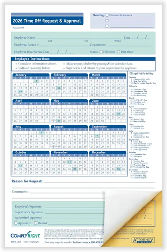 Vista 4 de ComplyRight Kit de seguimiento de asistencia 2025