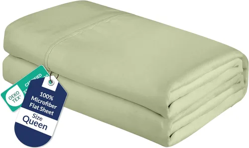 Vista 98 de Royale Linens Sábana Plana Individual – Sábanas Planas de Microfibra Cepillada Ultra Suave 1800 Solamente – Sin Arrugas y Resistentes a las Manchas