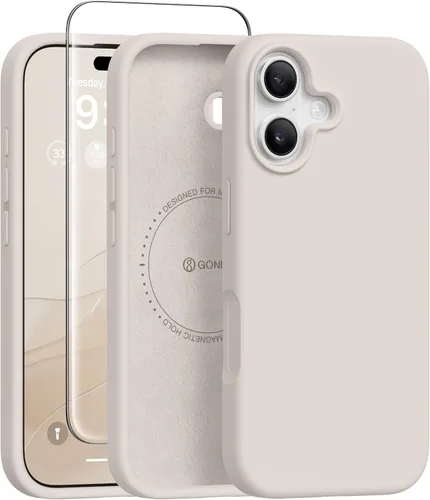 Vista 82 de GONEZ Funda magnética para iPhone 12 Case / 12 Pro Case, compatible con MagSafe, [protector de pantalla + protector de lente de cámara], funda