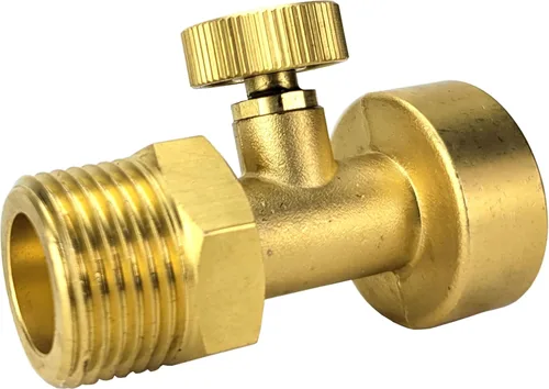 Vista 5 de Adaptador de oxígeno con válvula - CGA-601 (tanque de 1.4 onzas/recipiente) a CGA-540 (regulador de oxígeno)