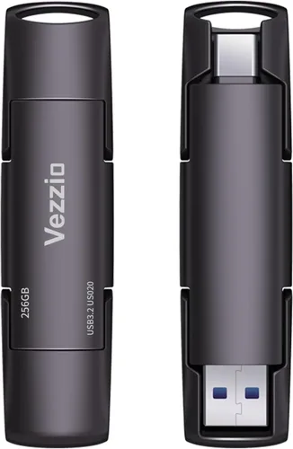 Vista 8 de Unidad externa SSD Vezzio USB Velocidad de hasta 1000 MB/s Pulgar, USB 3.2 Gen2+Tipo C SSD portátil de doble puerto, memoria USB para iPhone17, 16