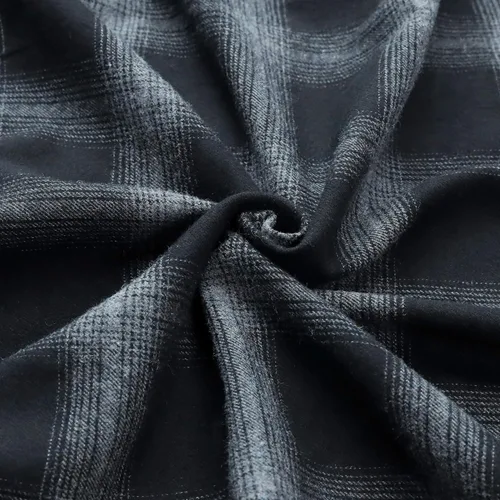 Vista 5 de Dubinik Camisa de franela para hombre, casual, con botones, para trabajo, suave, de algodón, ligera, de franela a cuadros, de manga larga