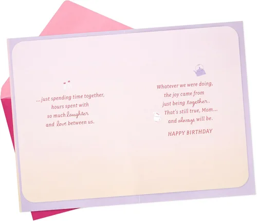 Vista 2 de Hallmark Tarjeta de cumpleaños para mamá de hija (recuerdos favoritos)