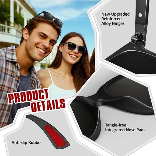 Vista 4 de GQUEEN - Lentes de sol polarizados para hombres y mujeres, marco flexible TR90, para conducir, pesca, ciclismo, senderismo, golf, deportes