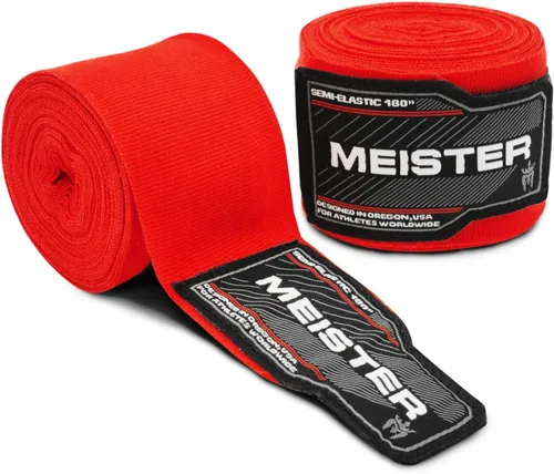 Vista 12 de Vendas para mano semielásticas de 180 pulgadas Meister Adult, vendas para MMA (artes marciales mixtas) y boxeo (par) todos